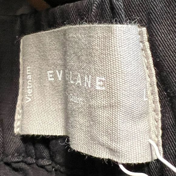 Everlane The Easy Pant Wide Leg Organic Cotton Black Size L NWT - Picture 10 of 13